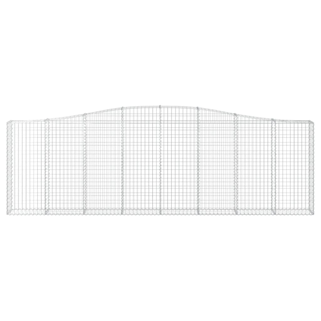 Gabionska košara s lukom 400x30x120/140 cm pocinčano željezo