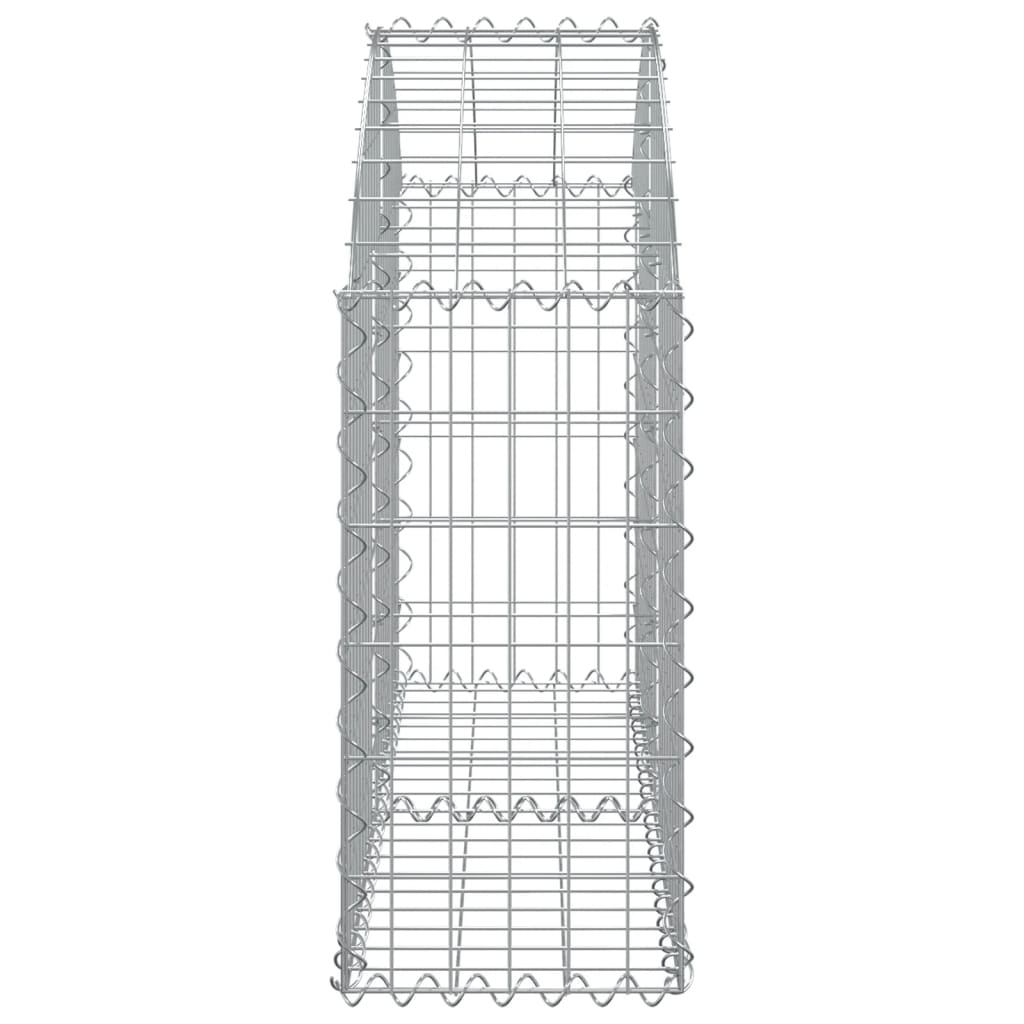 Gabionska košara s lukom 100 x 30 x 60/80 cm pocinčano željezo