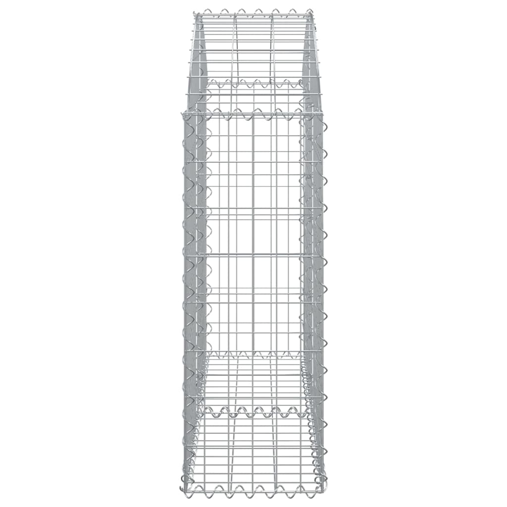 Gabionska košara s lukom 100 x 30 x 80/100 cm pocinčano željezo