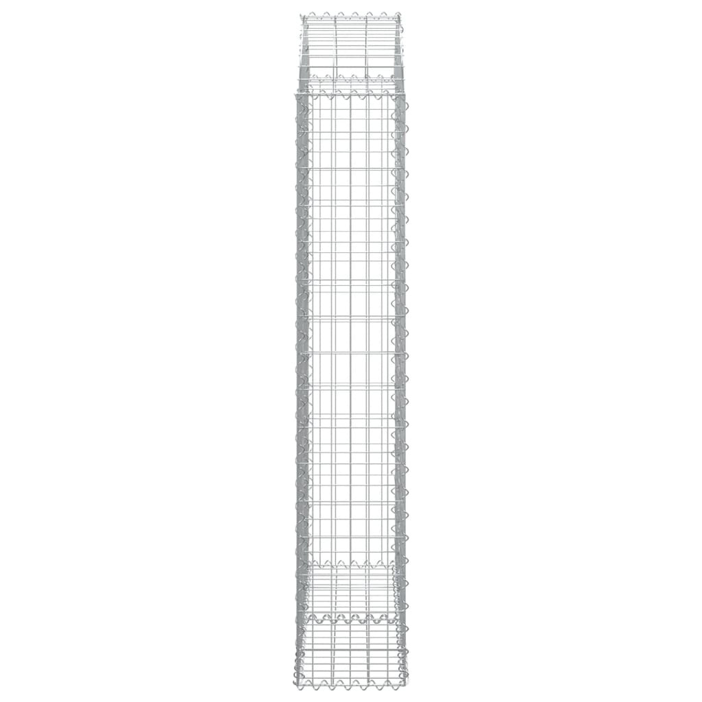 Gabionska košara s lukom 100x30x160/180 cm pocinčano željezo