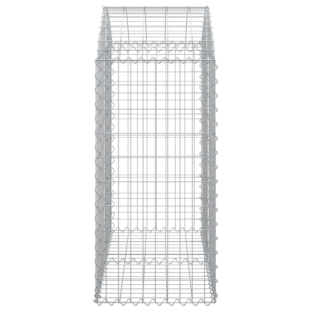 Gabionska košara s lukom 100x50x100/120 cm pocinčano željezo