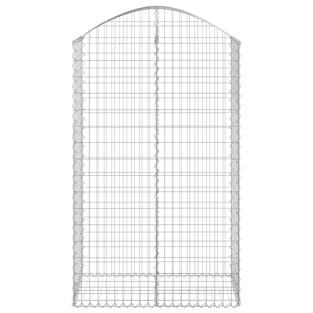 Gabionska košara s lukom 100x50x160/180 cm pocinčano željezo