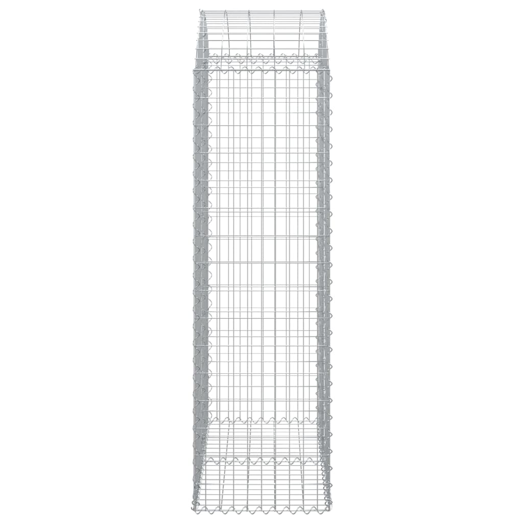 Gabionska košara s lukom 100x50x160/180 cm pocinčano željezo