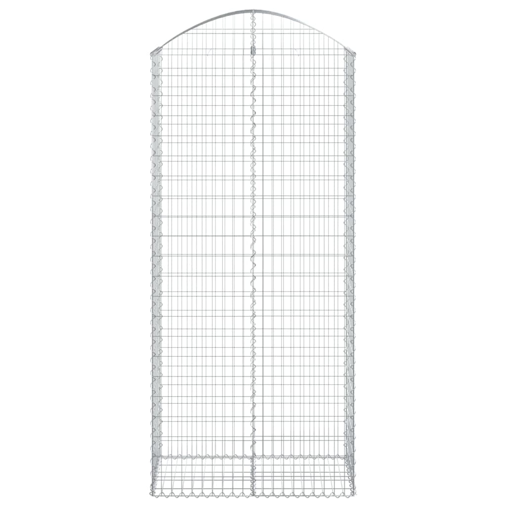 Gabionska košara s lukom 100x50x220/240 cm pocinčano željezo