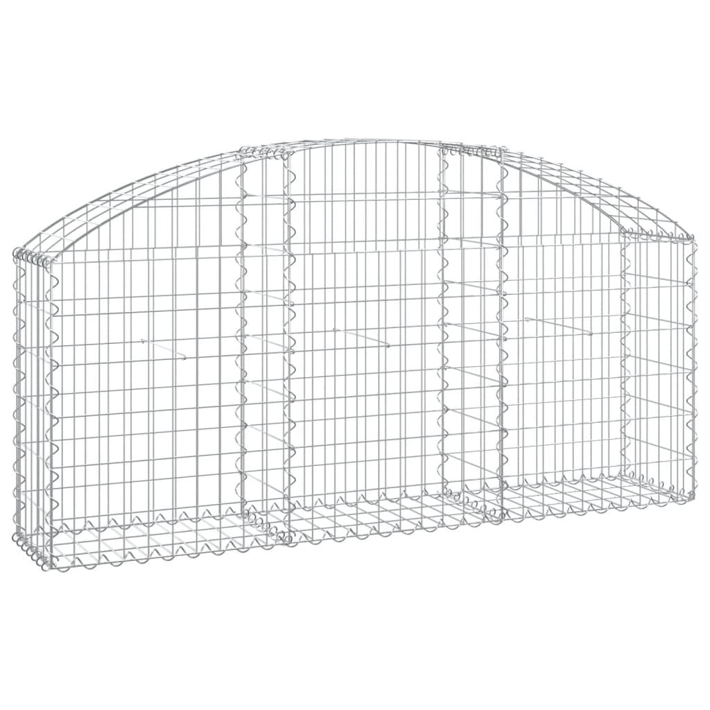 Gabionska košara s lukom 150x30x60/80 cm pocinčano željezo