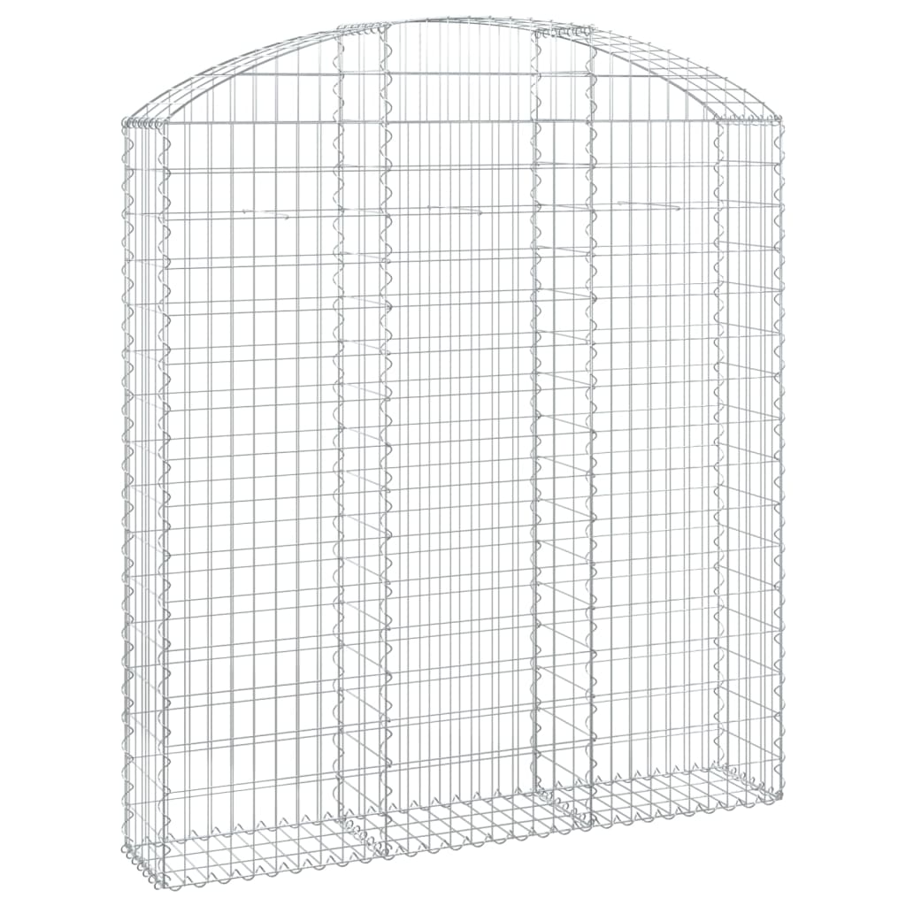 Gabionska košara s lukom 150x30x160/180 cm pocinčano željezo