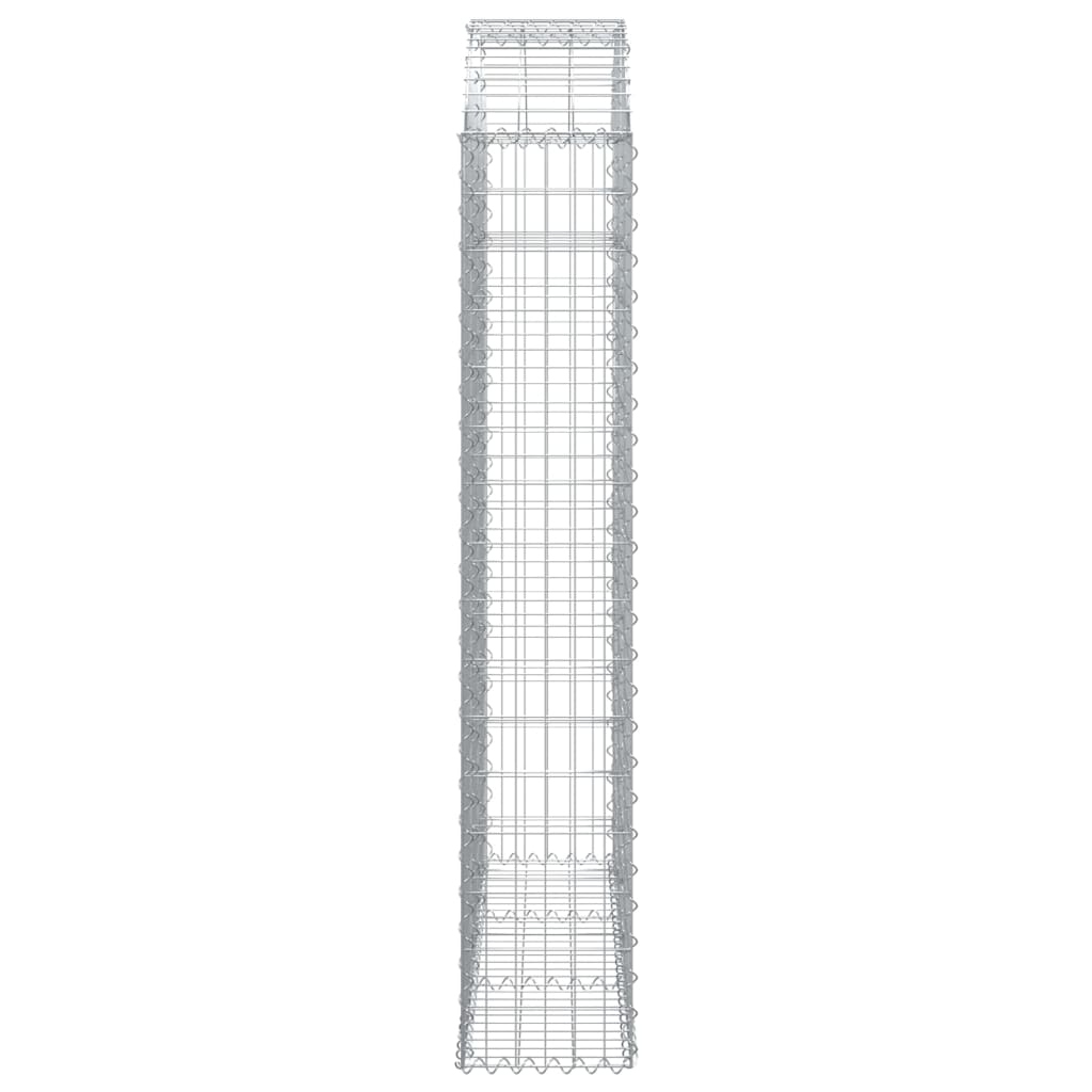 Gabionska košara s lukom 150x30x160/180 cm pocinčano željezo