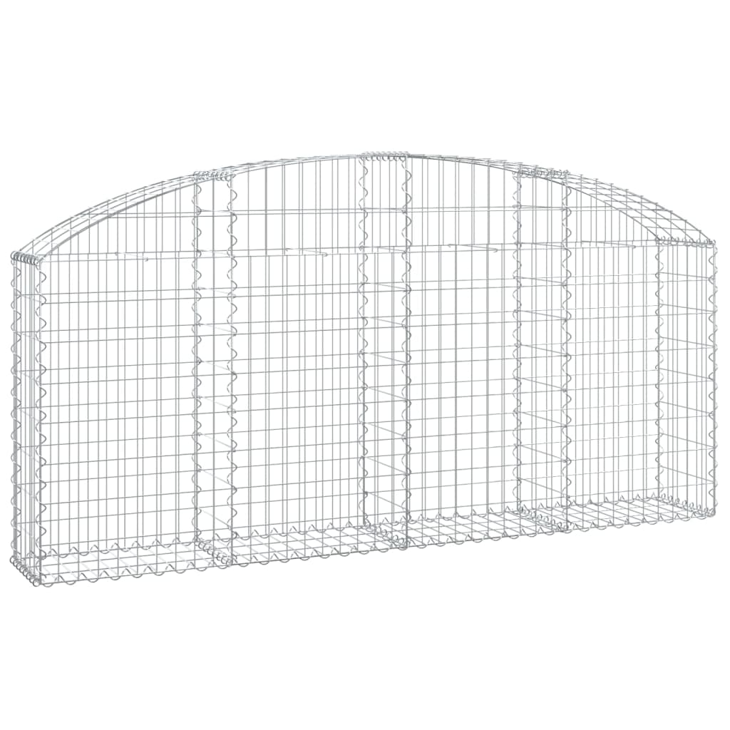 Gabionska košara s lukom 200 x 30 x 80/100 cm pocinčano željezo