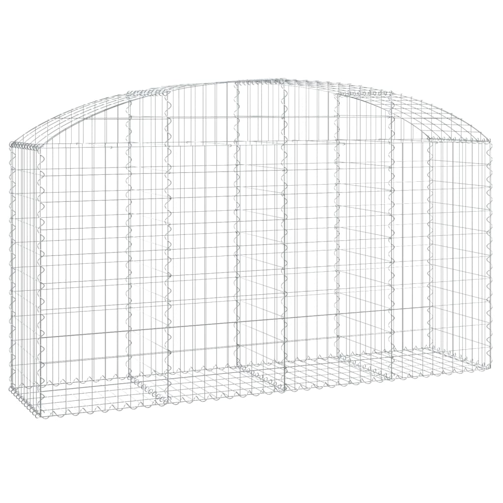 Gabionska košara s lukom 200x50x100/120 cm pocinčano željezo