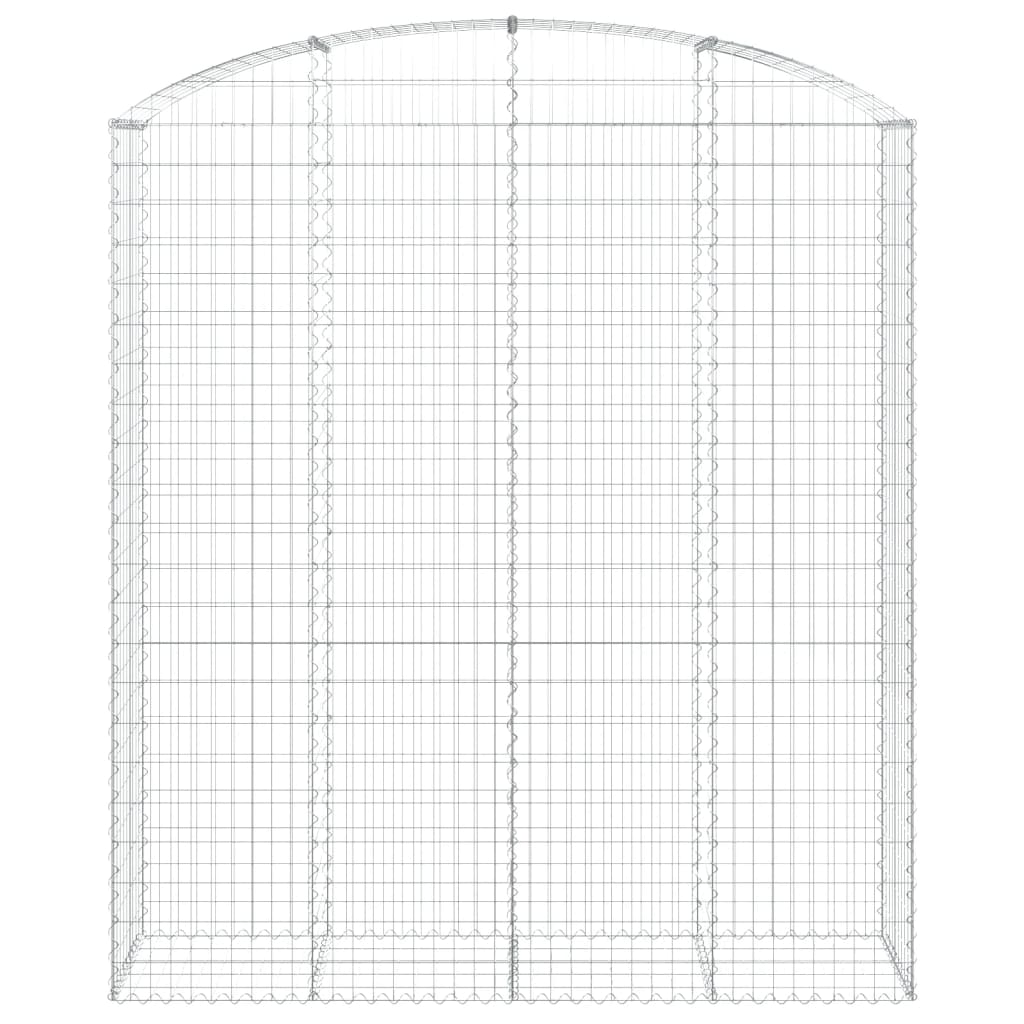Gabionska košara s lukom 200x50x220/240 cm pocinčano željezo