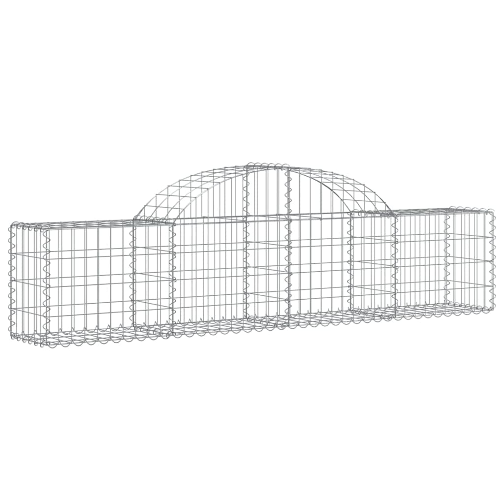 Gabionska košara s lukom 200 x 30 x 40/60 cm pocinčano željezo