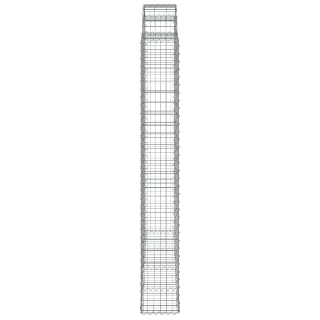 Gabionska košara s lukom 200x30x220/240 cm pocinčano željezo
