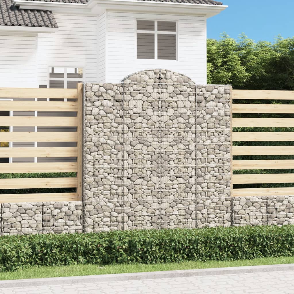 Gabionska košara s lukom 200x50x220/240 cm pocinčano željezo
