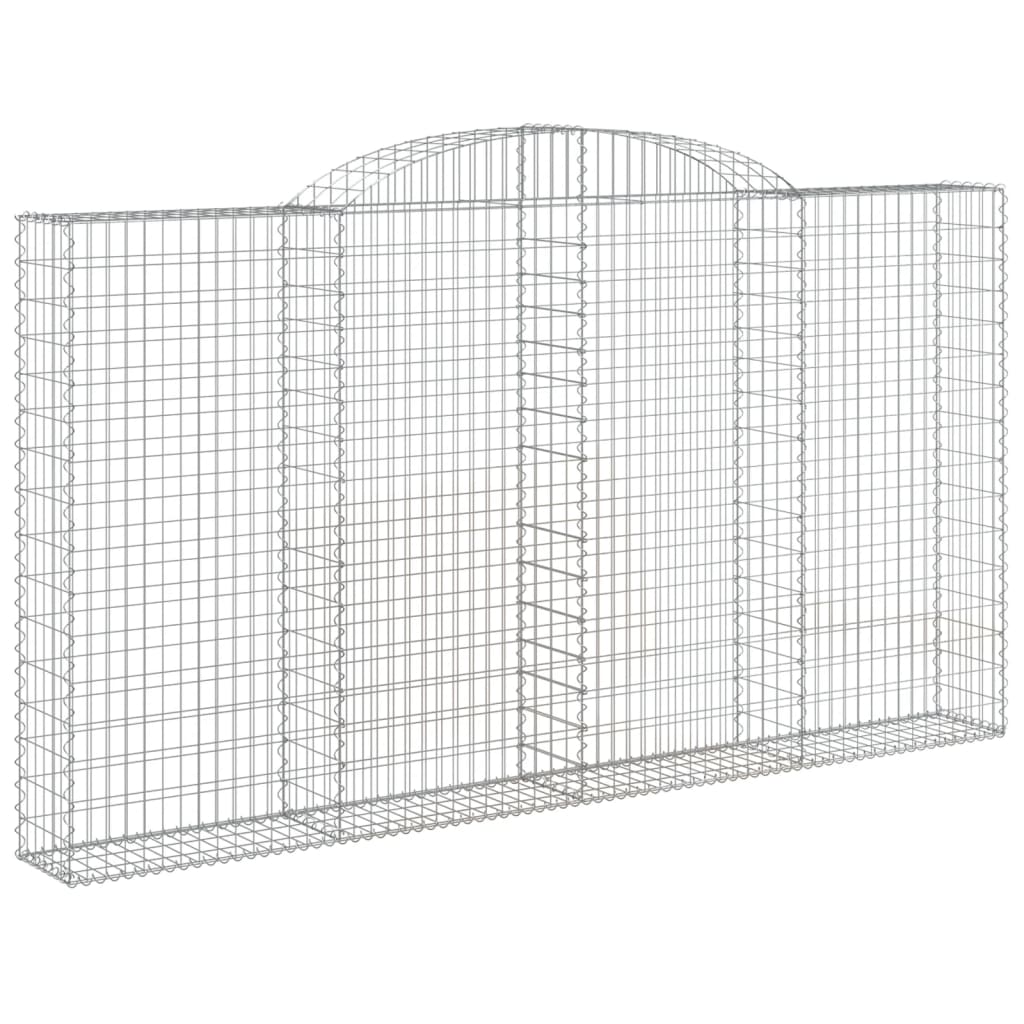 Gabionska košara s lukom 300x30x160/180 cm pocinčano željezo