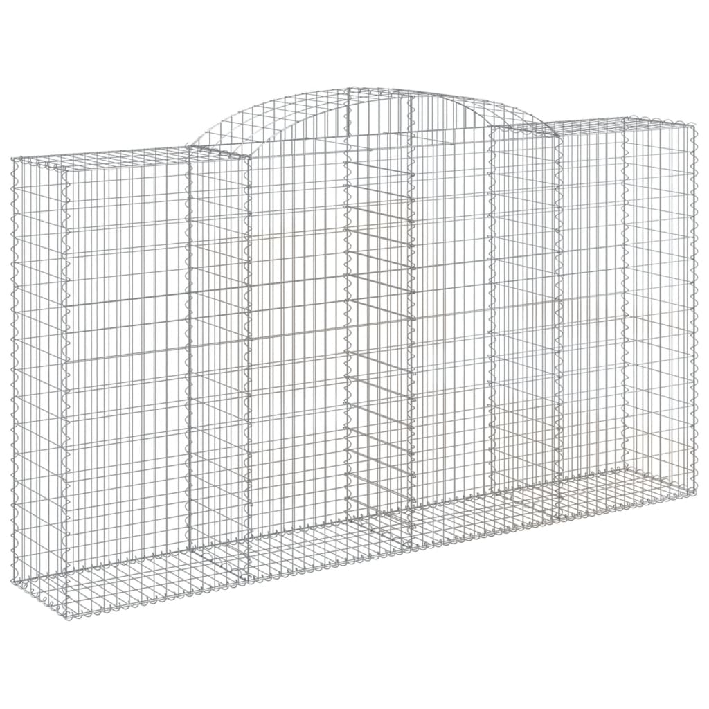 Gabionska košara s lukom 300x50x160/180 cm pocinčano željezo