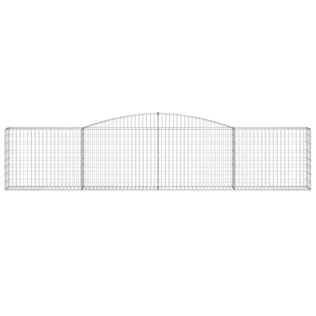 Gabionska košara s lukom 400 x 30 x 80/100 cm pocinčano željezo