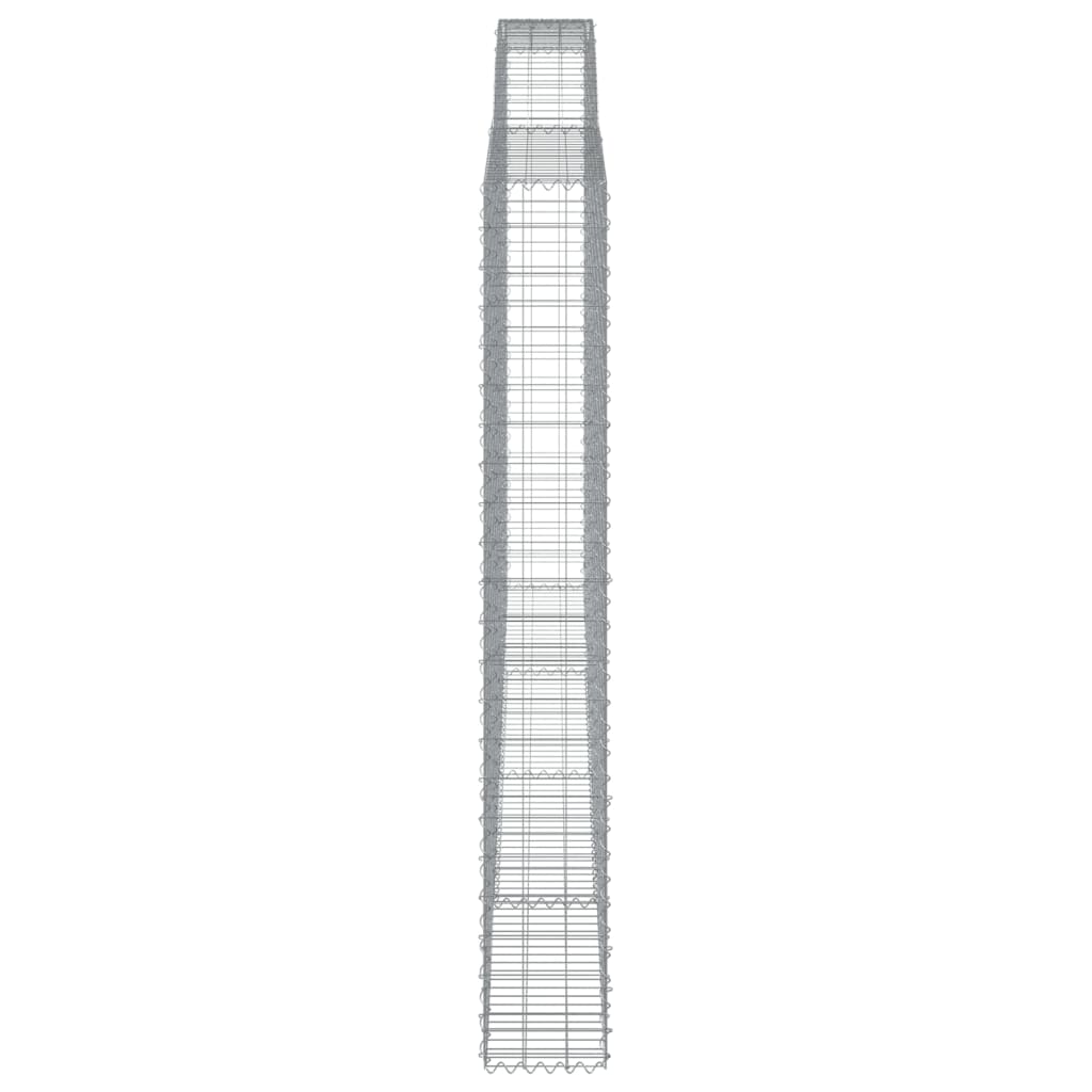 Gabionska košara s lukom 400x30x220/240 cm pocinčano željezo