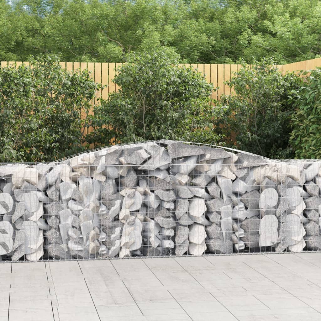 Gabionska košara s lukom 400x50x80/100 cm pocinčano željezo