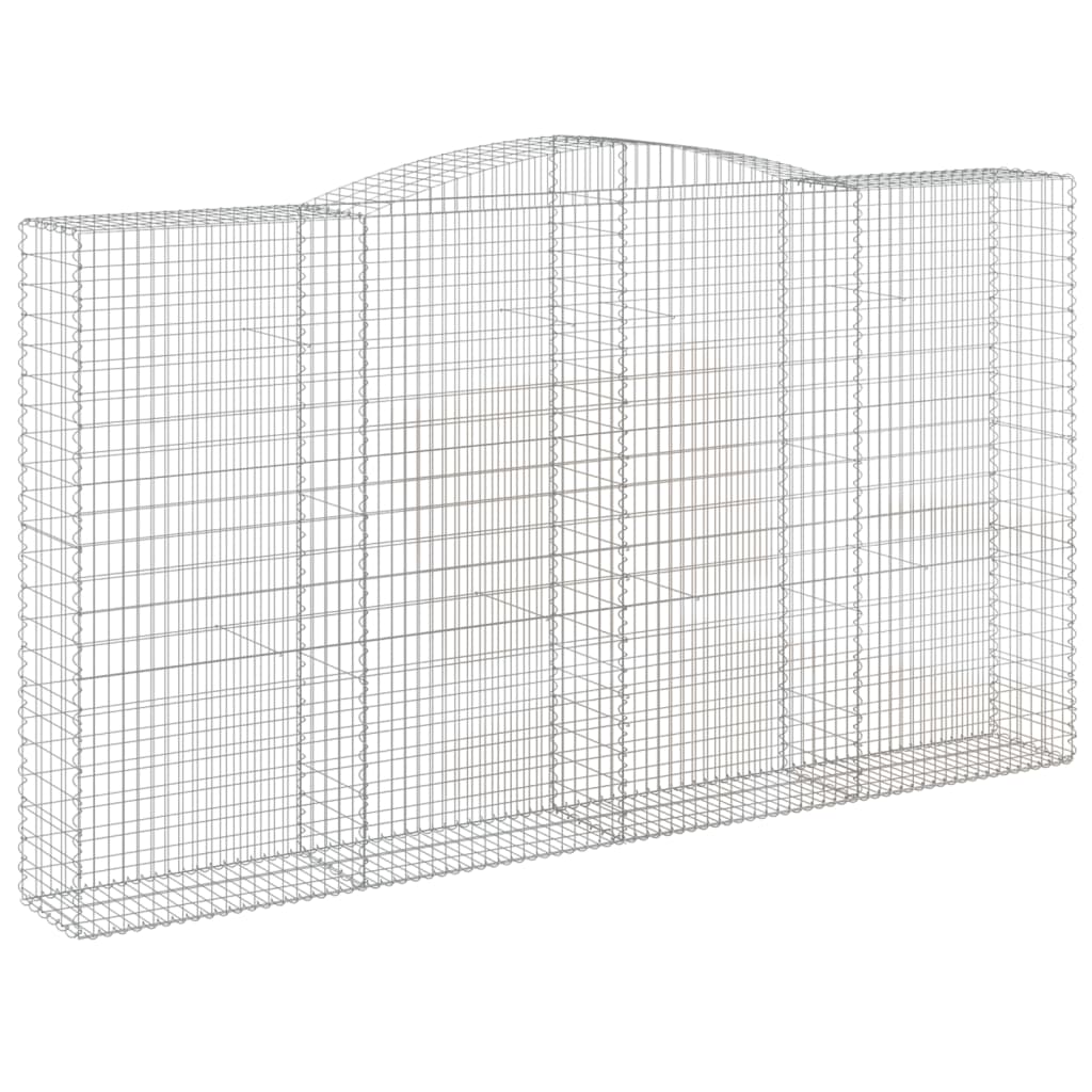 Gabionska košara s lukom 400x50x220/240 cm pocinčano željezo