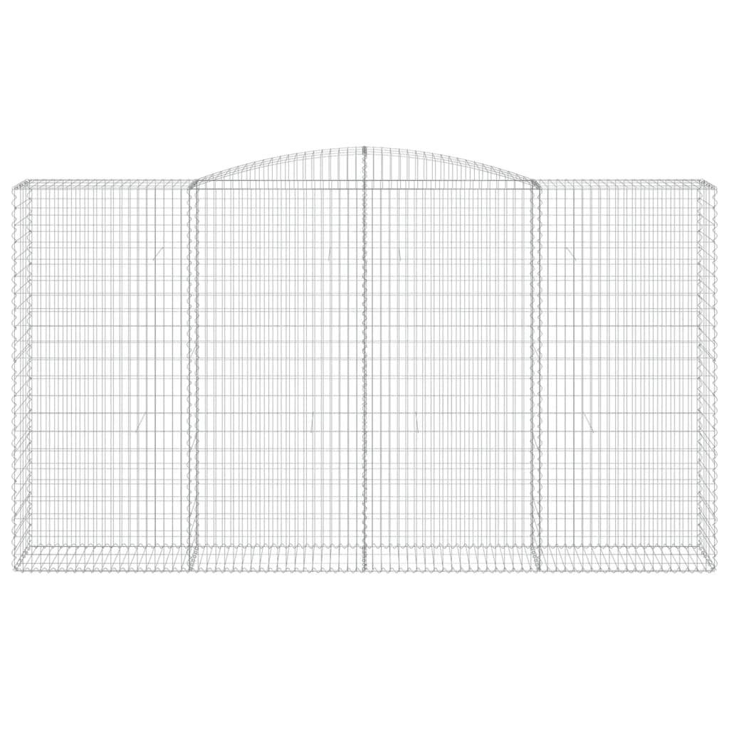 Gabionska košara s lukom 400x50x220/240 cm pocinčano željezo