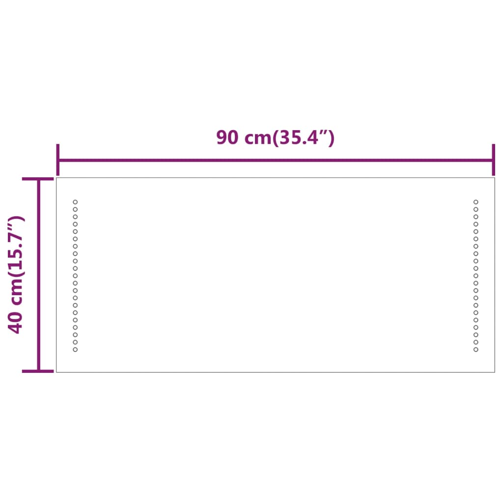 LED kupaonsko ogledalo 40x90 cm