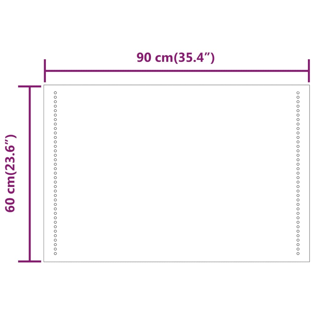 LED kupaonsko ogledalo 60x90 cm