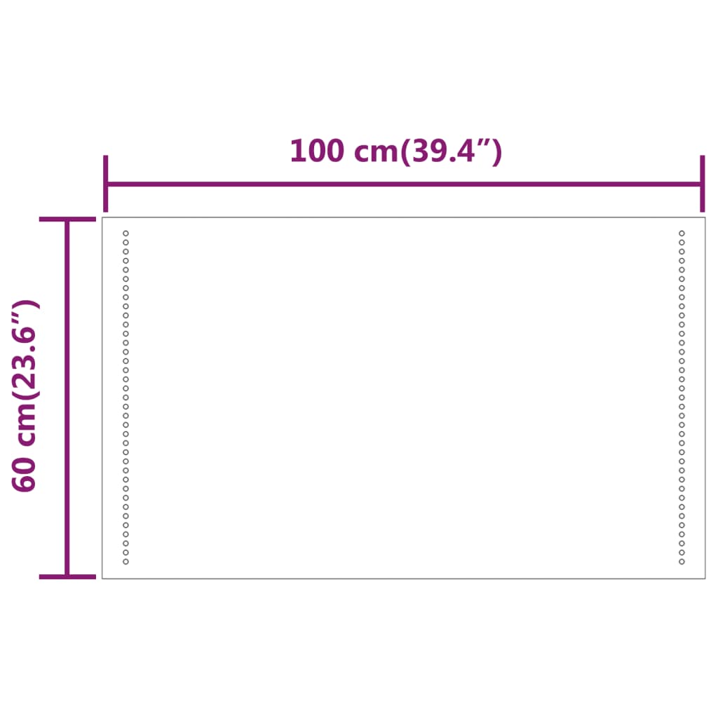 LED kupaonsko ogledalo 60x100 cm