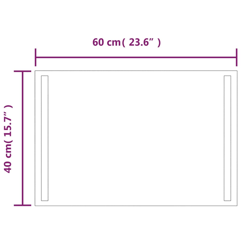 LED kupaonsko ogledalo 40x60 cm