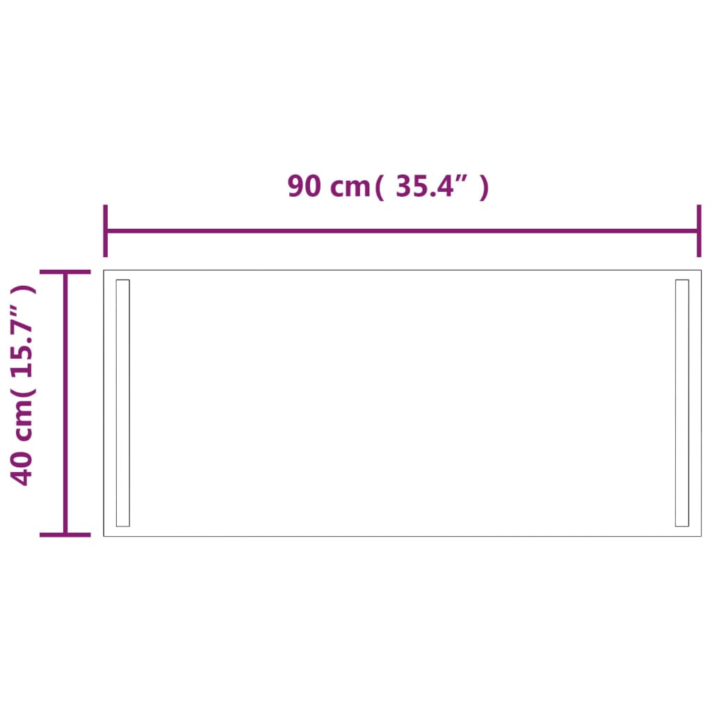 LED kupaonsko ogledalo 40x90 cm
