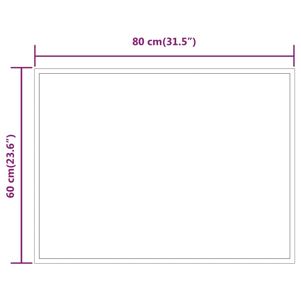 LED kupaonsko ogledalo 60 x 80 cm