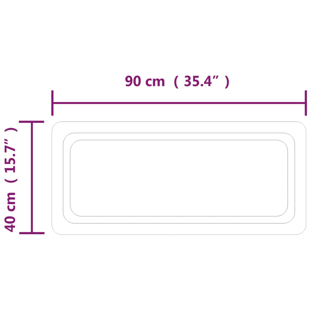LED kupaonsko ogledalo 40x90 cm