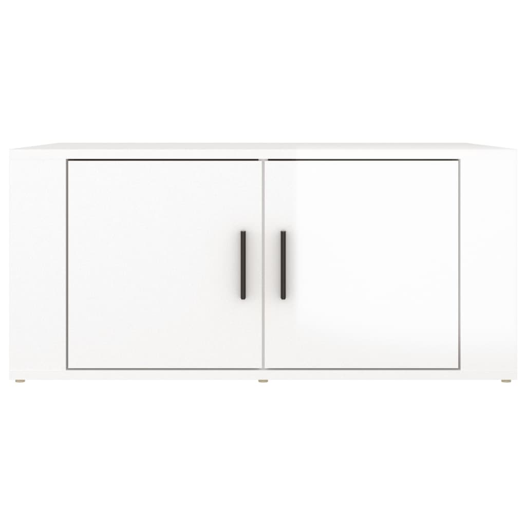Stolić za kavu sjajni bijeli 80 x 50 x 36 cm konstruirano drvo