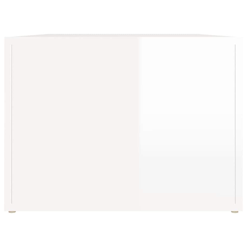 Stolić za kavu sjajni bijeli 80 x 50 x 36 cm konstruirano drvo