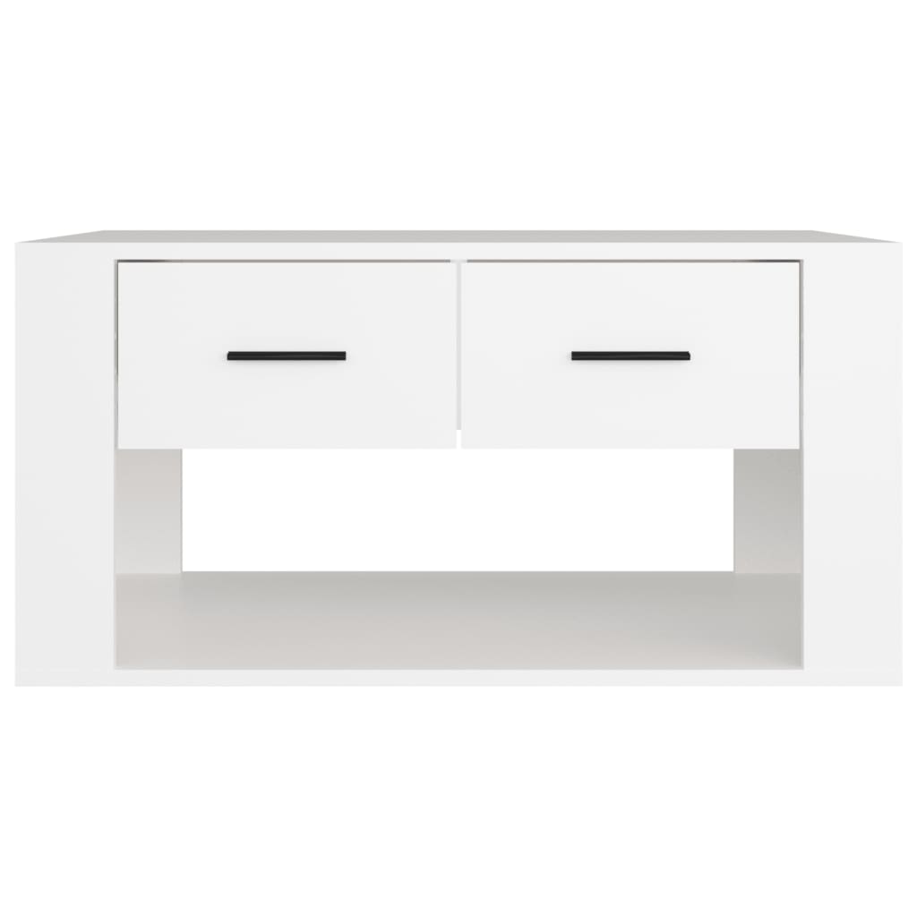 Stolić za kavu bijeli 80 x 50 x 40 cm od konstruiranog drva