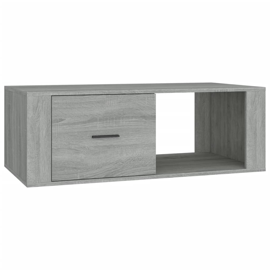 Stolić za kavu sivog hrasta 100x50,5x35 cm konstruirano drvo