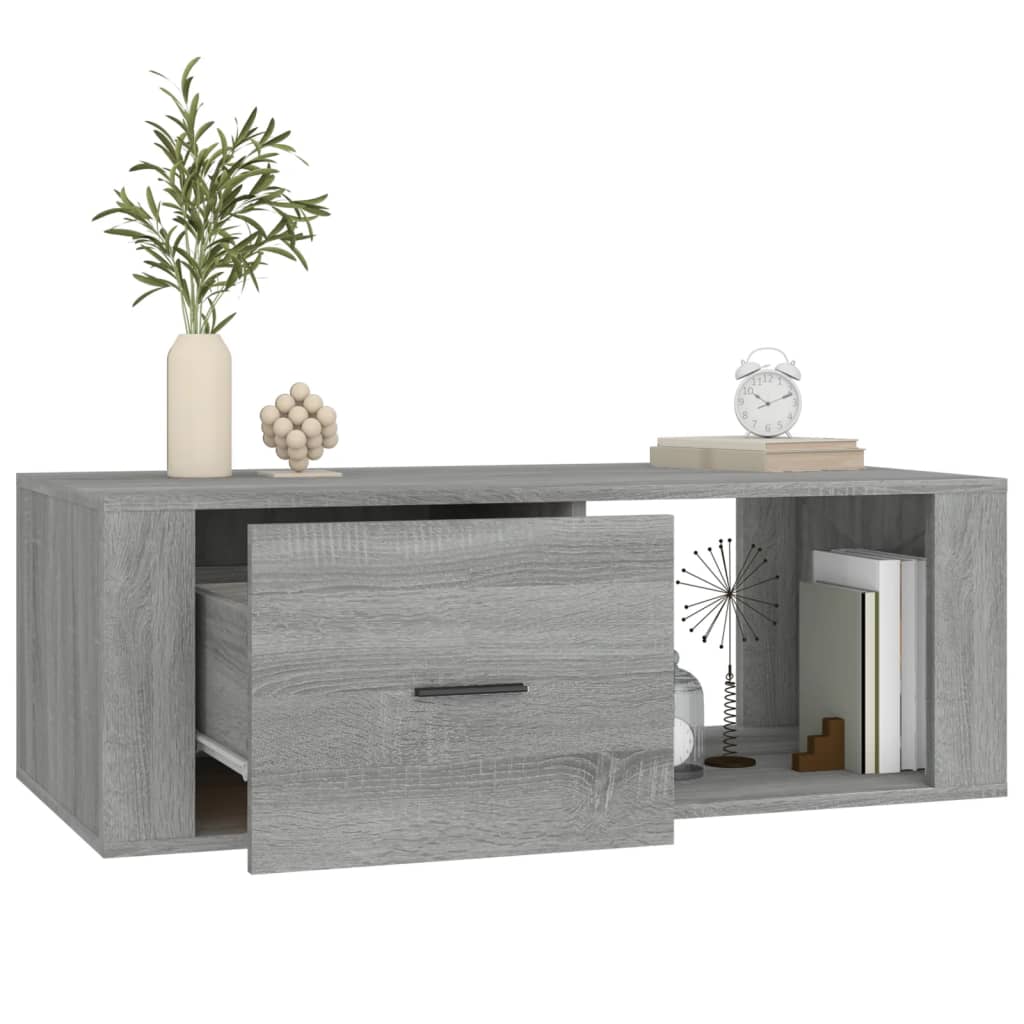Stolić za kavu sivog hrasta 100x50,5x35 cm konstruirano drvo