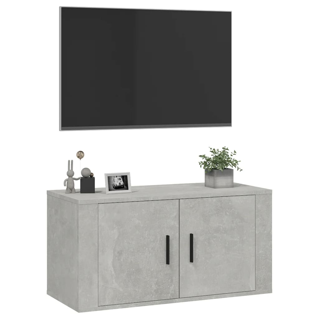 Zidni TV ormarić siva boja betona 80x34,5x40 cm