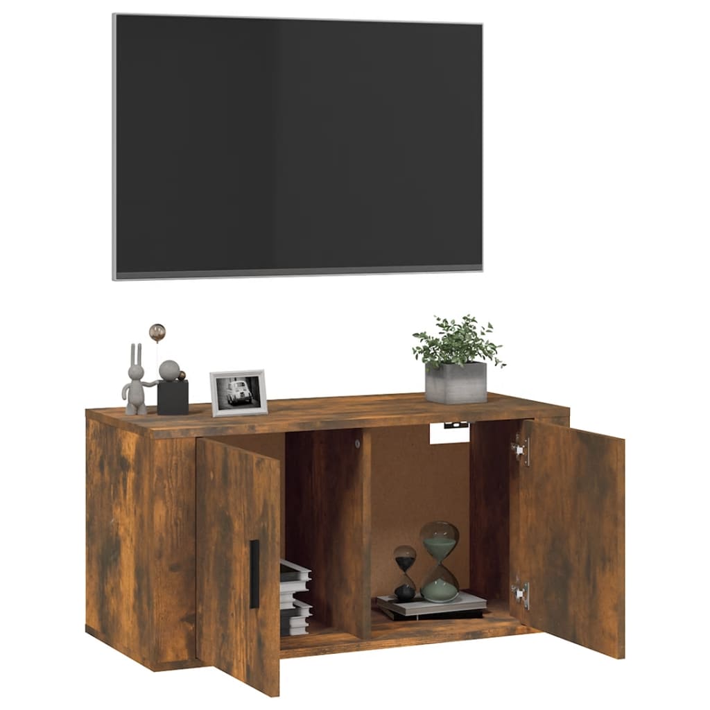 Zidni TV ormarić Boja dimljenog hrasta 80x34,5x40 cm
