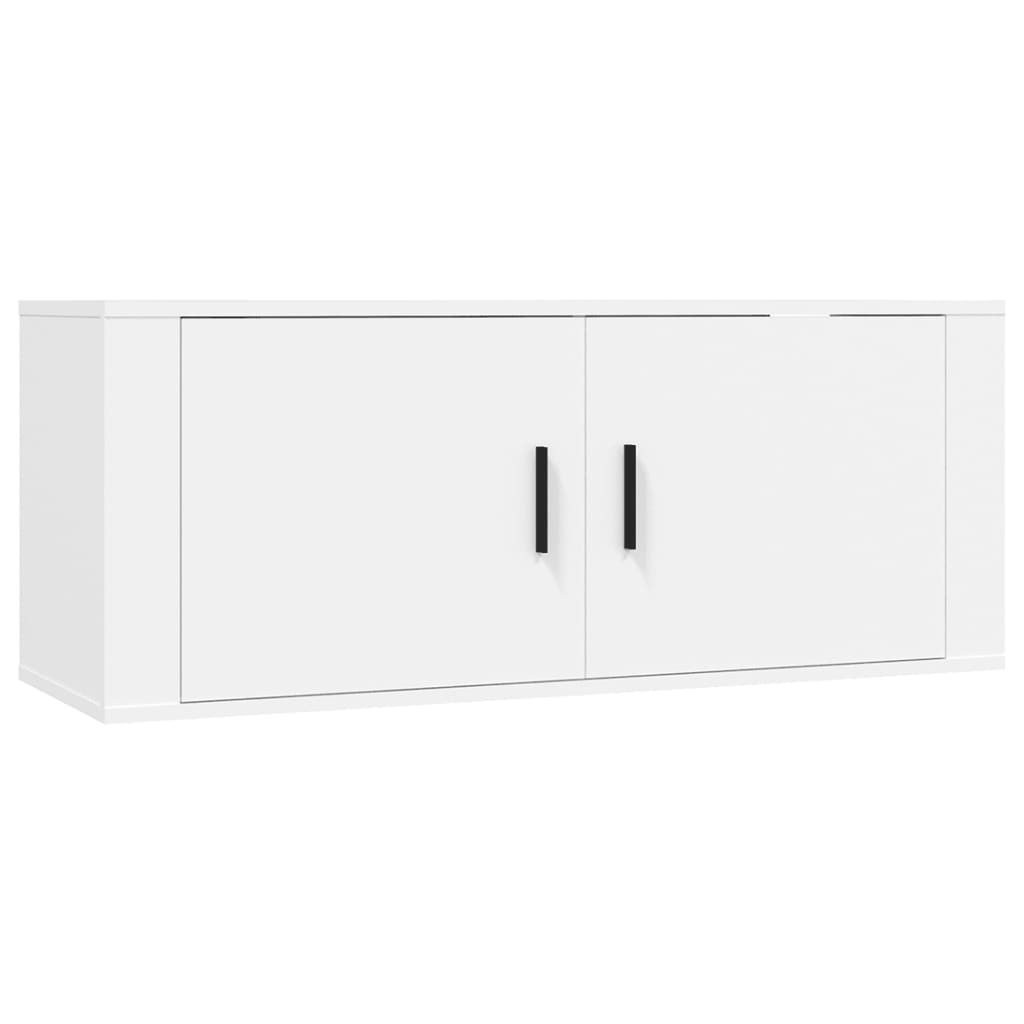 Zidni TV ormarić bijeli 100 x 34,5 x 40 cm