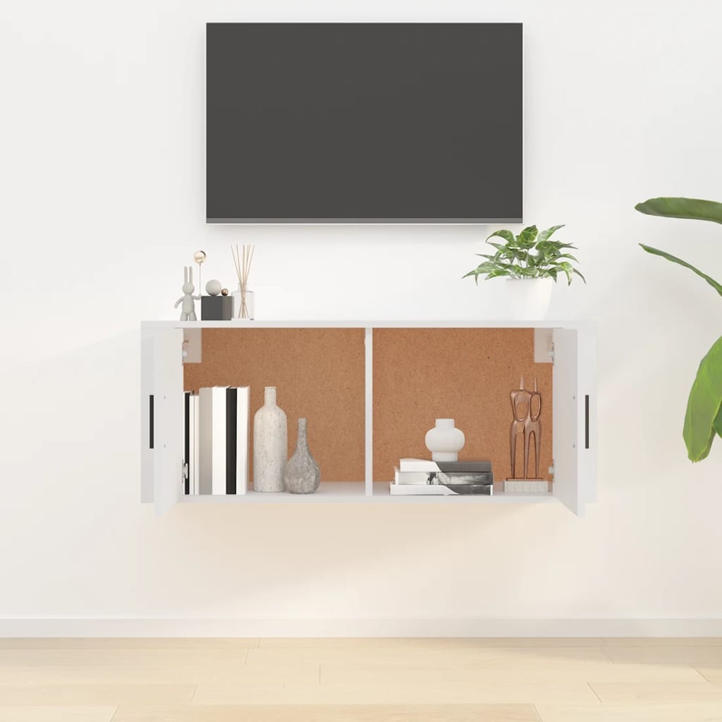 Zidni TV ormarić bijeli 100 x 34,5 x 40 cm