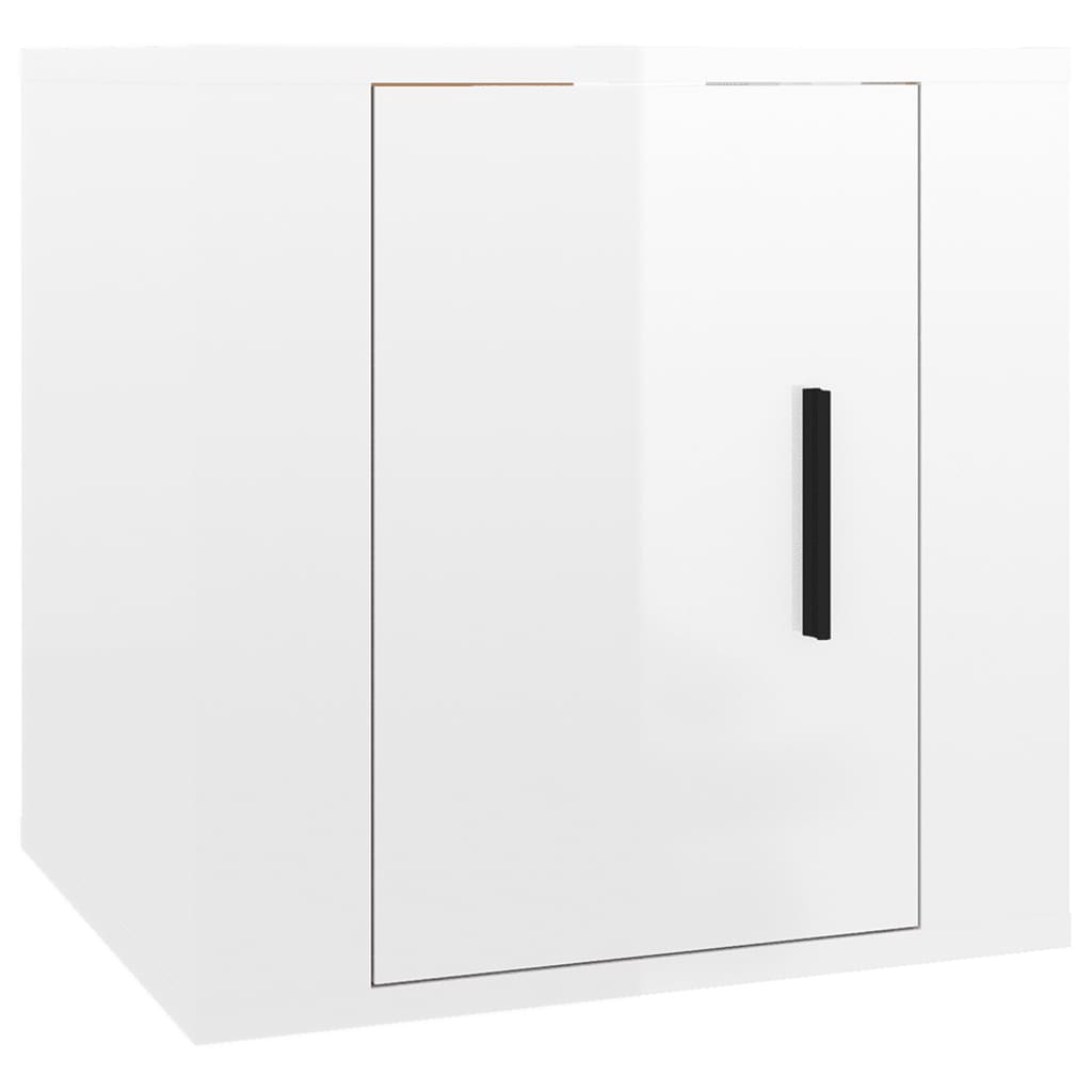 Zidni TV ormarić bijeli visokog sjaja 40x34,5x40 cm