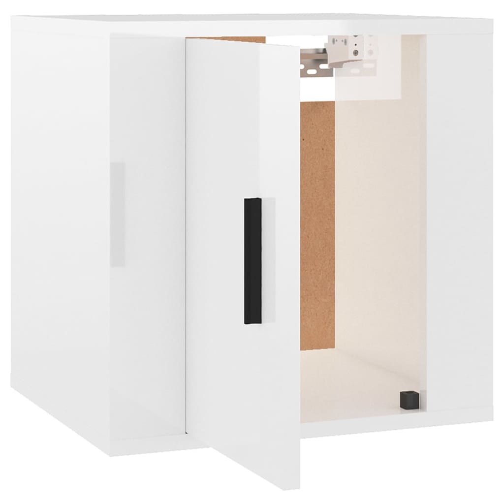 Zidni TV ormarići 2 kom visoki sjaj bijeli 40 x 34,5 x 40 cm