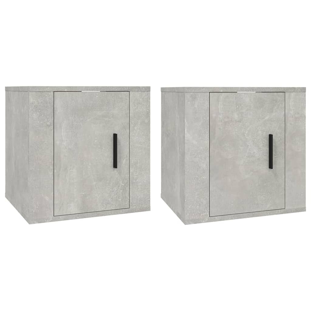 Zidni TV ormarići 2 kom siva boja betona 40x34,5x40 cm