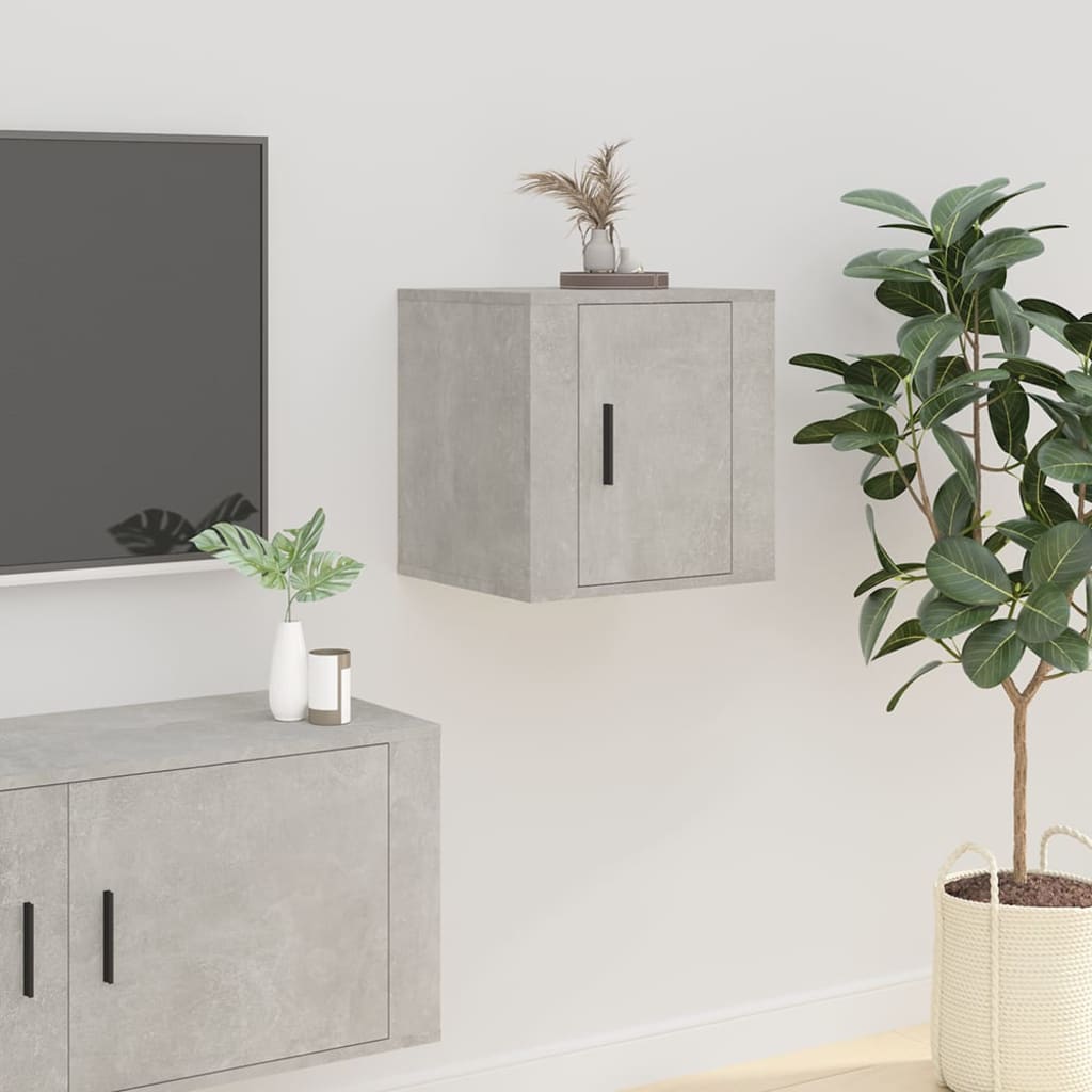 Zidni TV ormarići 2 kom siva boja betona 40x34,5x40 cm