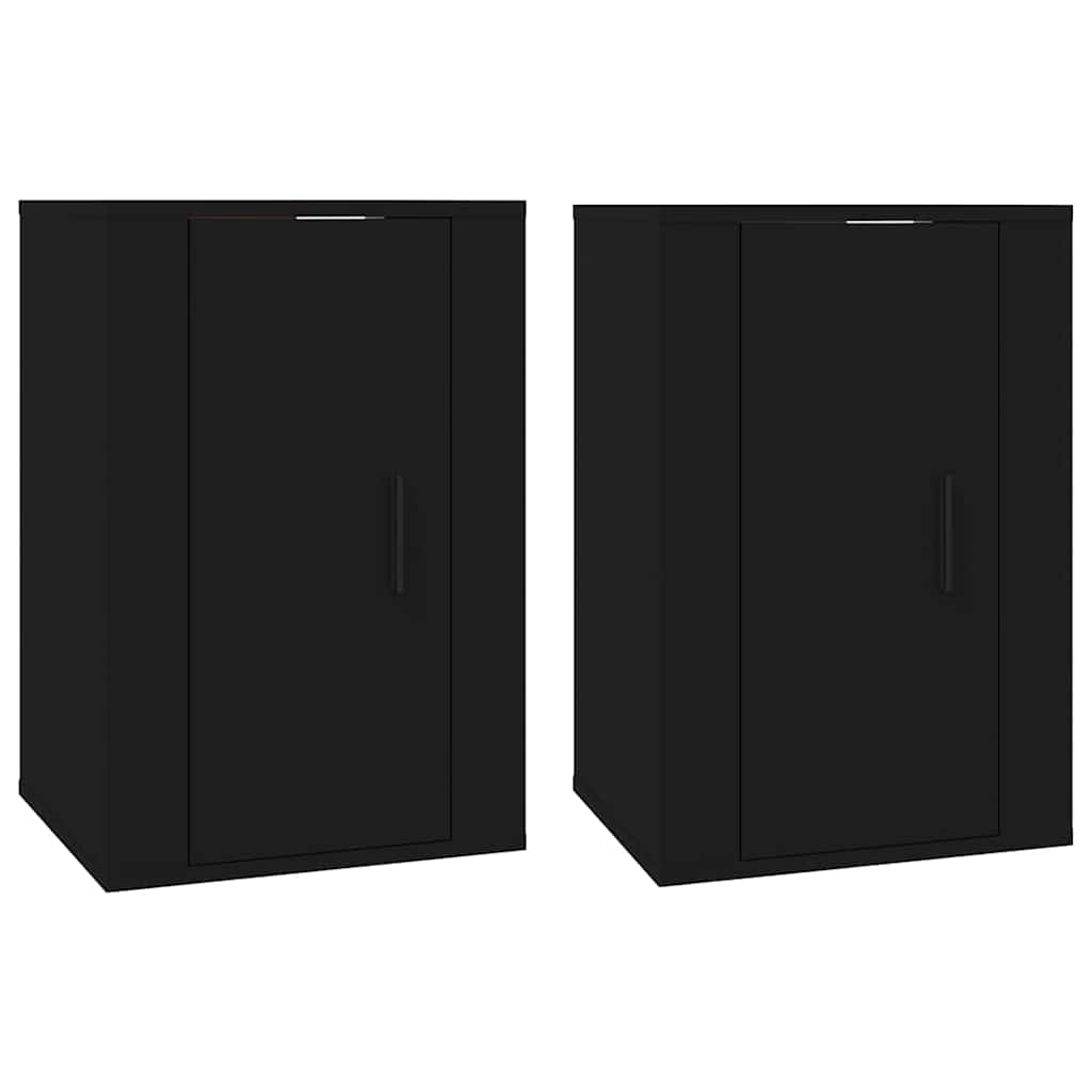 Zidni TV ormarići 2 kom crna 40 x 34,5 x 60 cm