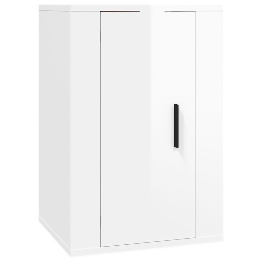 Zidni TV ormarići 2 kom visoki sjaj bijeli 40x34,5x60 cm