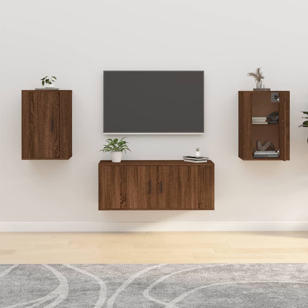 Zidni TV ormarići 2 kom boja smeđeg hrasta 40x34,5x60 cm