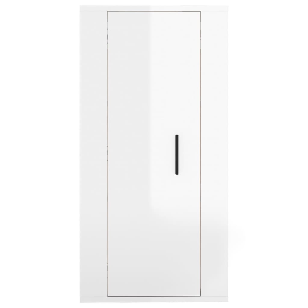 Zidni TV ormarić bijela visokog sjaja 40x34,5x80 cm