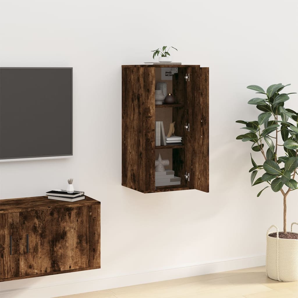 Zidni TV ormarić Boja dimljenog hrasta 40x34,5x80 cm