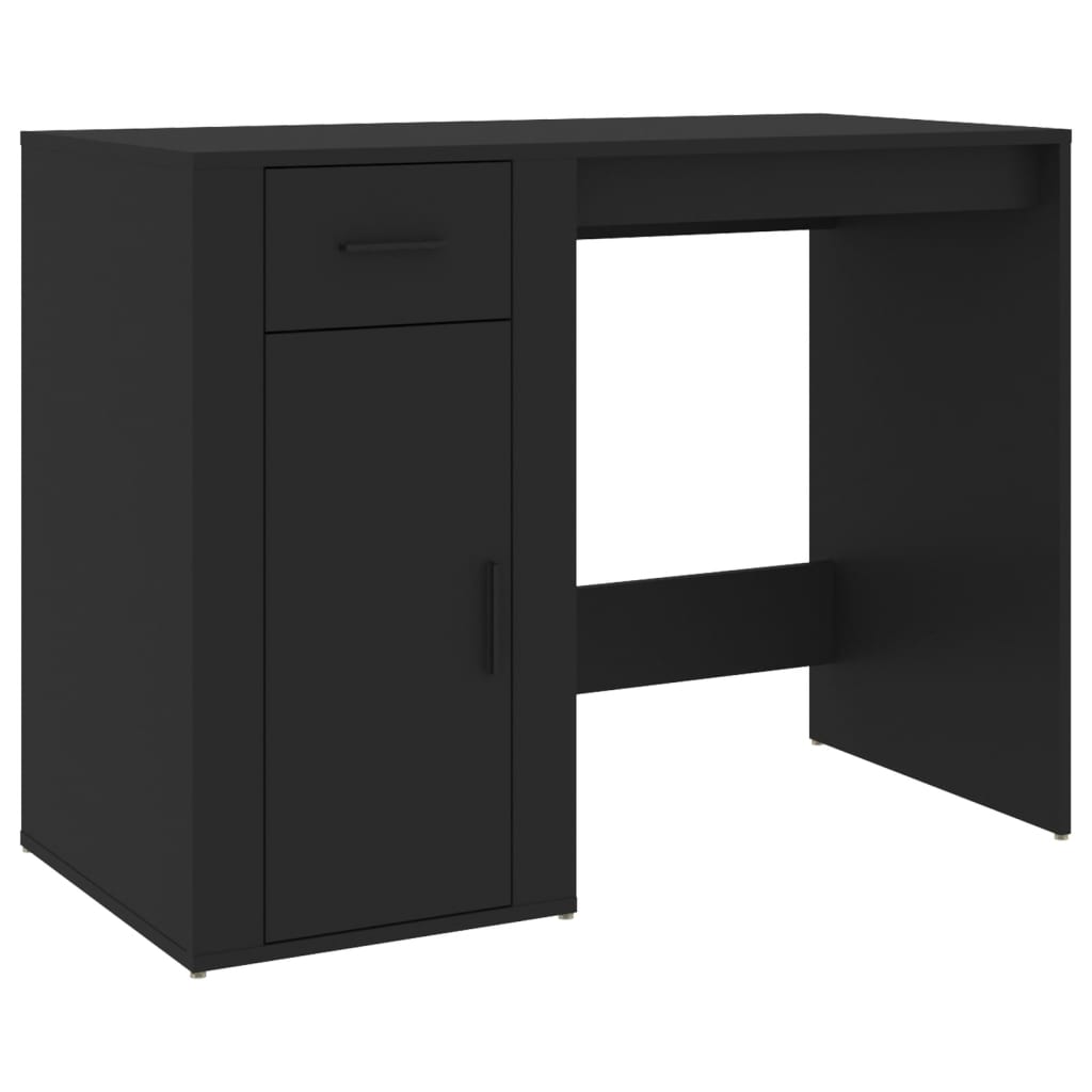 Radni stol crni 100 x 49 x 75 cm od konstruiranog drva